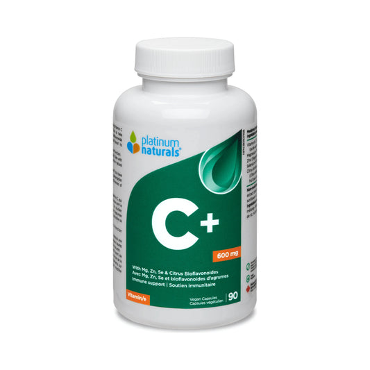 Platinum Naturals Vitamin C+ 600mg  90 Vegan Capsules