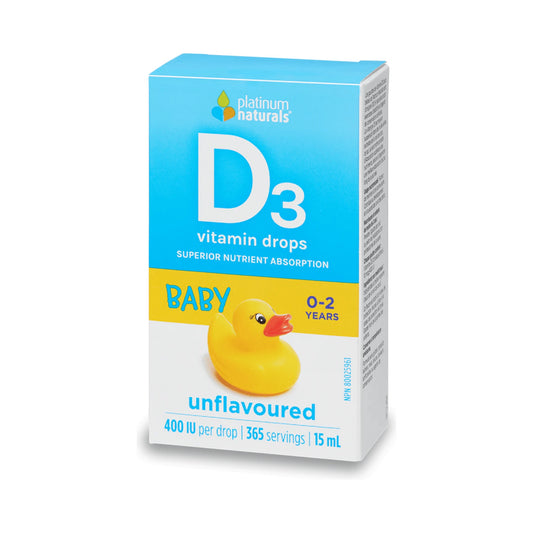 Platinum Naturals Vitamin D3 Drops 400IU For Babies 15mL