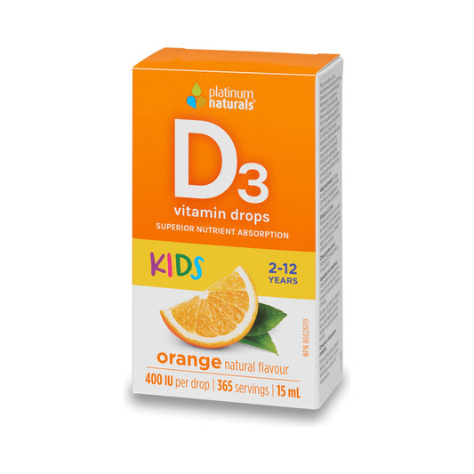Platinum Naturals Vitamin D3 Drops 400IU For Kids 15mL