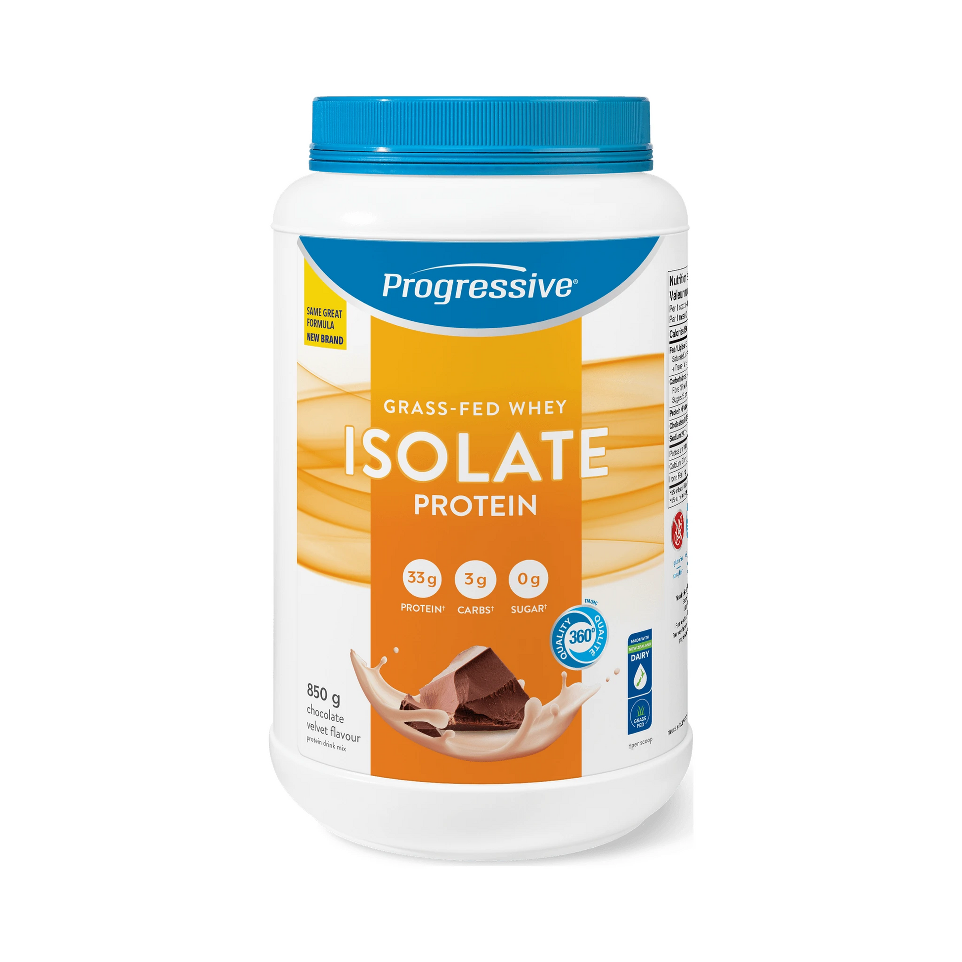 Progressive Grass Fed Whey Isolate Chocolate 850g