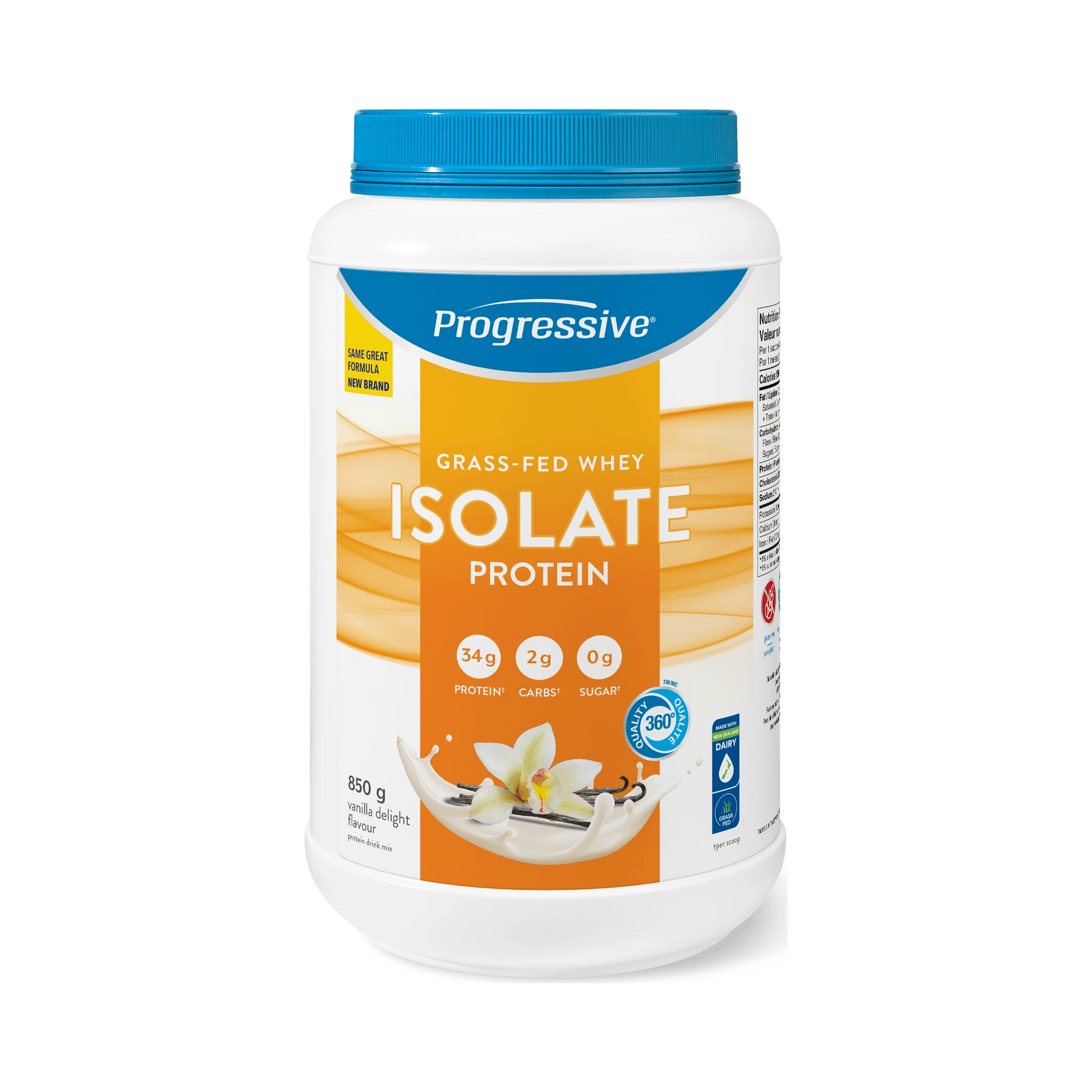 Progressive Grass Fed Whey Isolate Vanilla 850g
