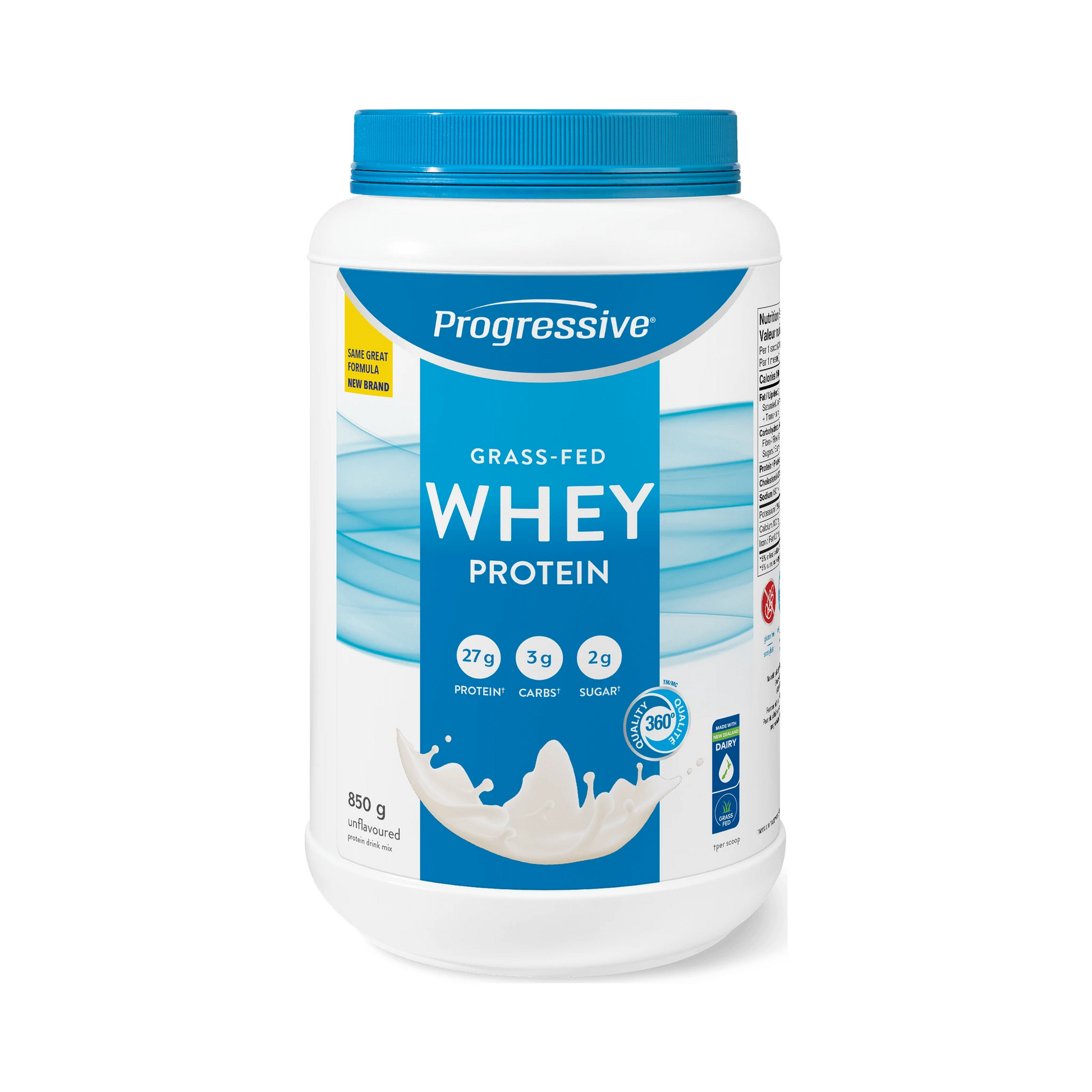 Progressive Grass Fed Whey Protein Unflavoured 850g