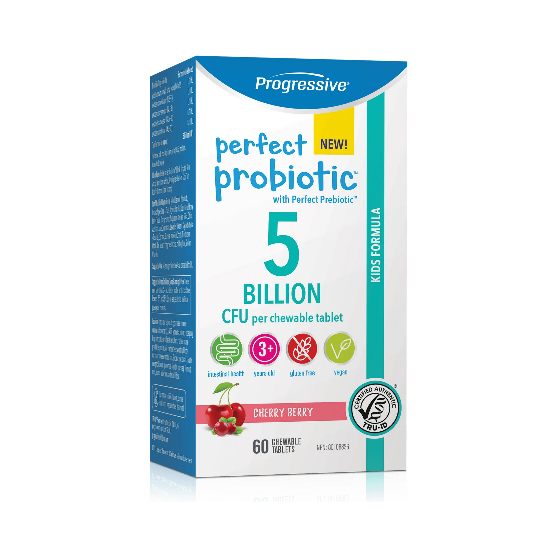 Progressive Perfect Probiotic Kids 5B 60 Chewable Tablets