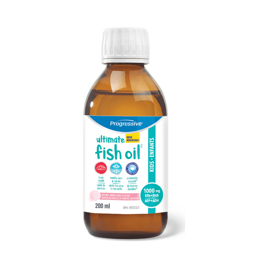 Progressive Ultimate Fish Oil for Kids Bubble Gum Liquid 200mL