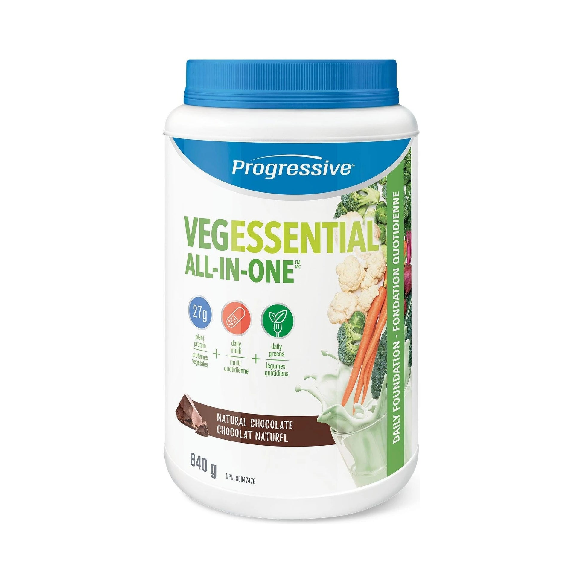 Progressive VegEssential All in One Natural Chocolate 840g