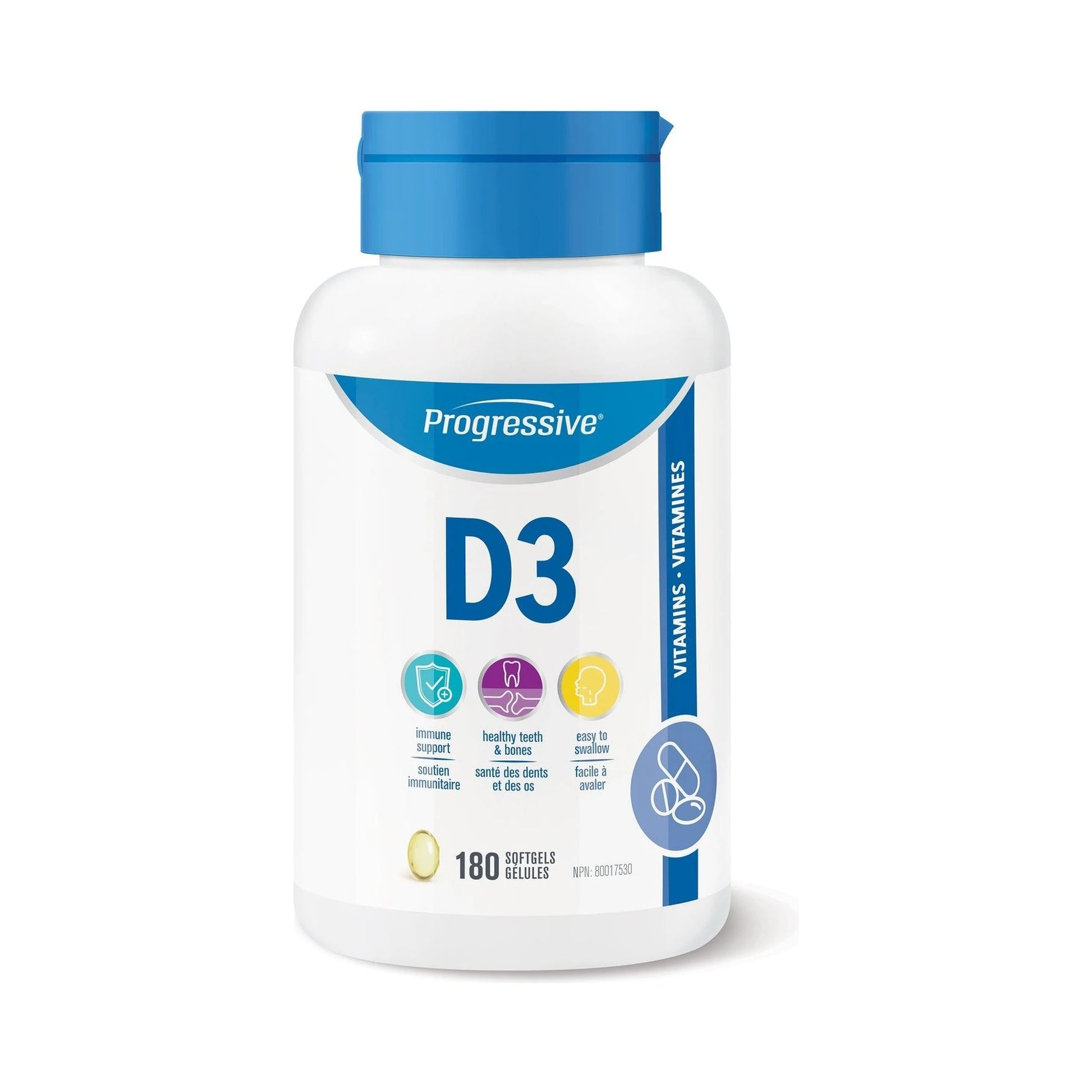 Progressive Vitamin D3 180 Softgels