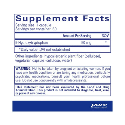 Pure Encapsulations 5-HTP 50mg 60 Capsules