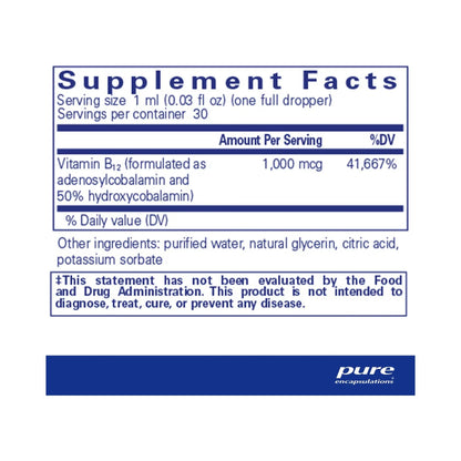 Pure Encapsulations Adenosyl/Hydroxy B12 Liquid 30mL
