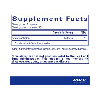 Pure Encapsulations Arabinogalactan 90 Capsules