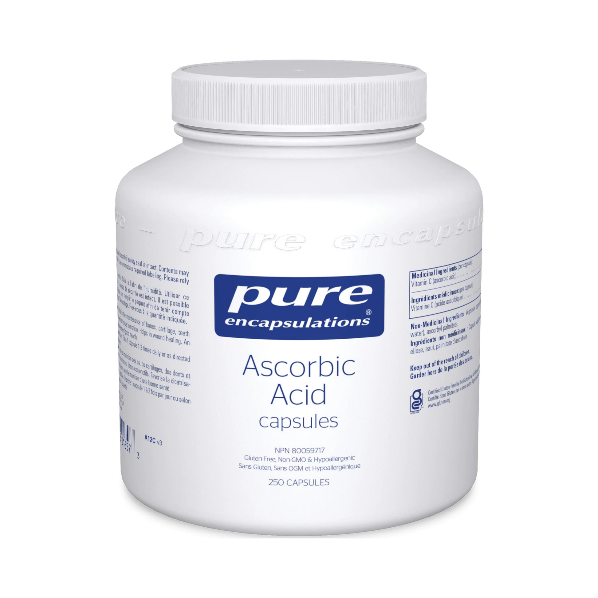 Pure Encapsulations Ascorbic Acid 250 Capsules
