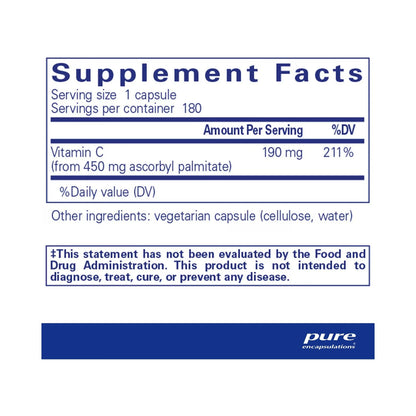 Pure Encapsulations Ascorbyl Palmitate 180 Capsules