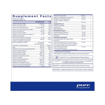 Pure Encapsulations Athletic Nutrients 180 Capsules
