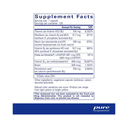 Pure Encapsulations B-Complex Plus 60 Capsules