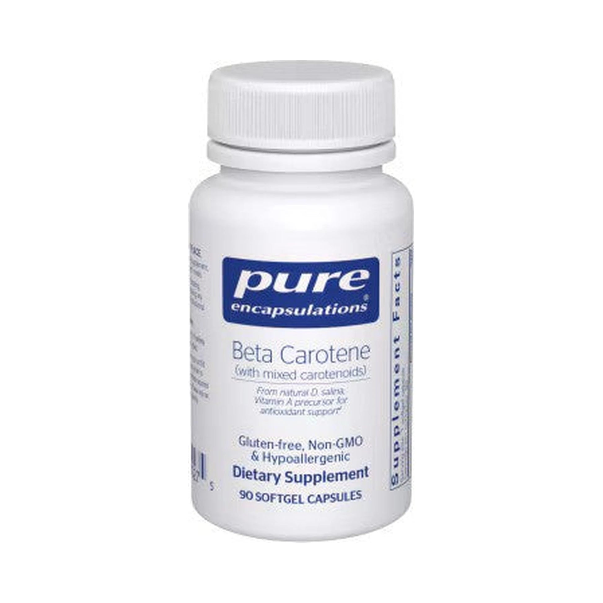 Pure Encapsulations Beta Carotene (with Mixed Carotenoids) 90 Softgel Capsules