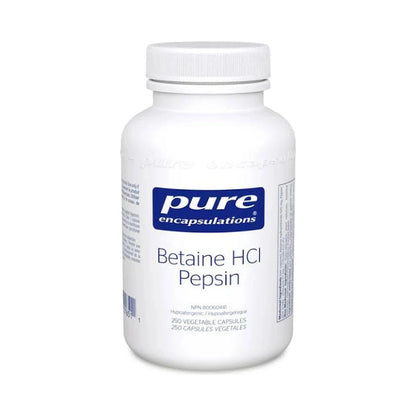 Pure Encapsulations Betaine HCl Pepsin 250 Capsules