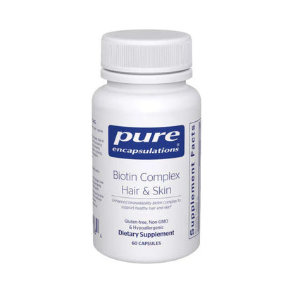 Pure Encapsulations Biotin Complex Hair & Skin 60 Capsules