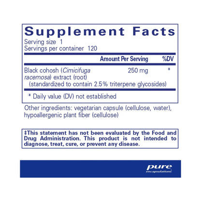 Pure Encapsulations Black Cohosh 2.5 - 120 Capsules