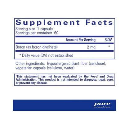 Pure Encapsulations Boron (glycinate) 60 capsules