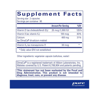 Pure Encapsulations Calcium K/D 180 Capsules