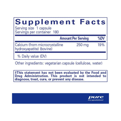 Pure Encapsulations Calcium (MCHA) 180 Capsules