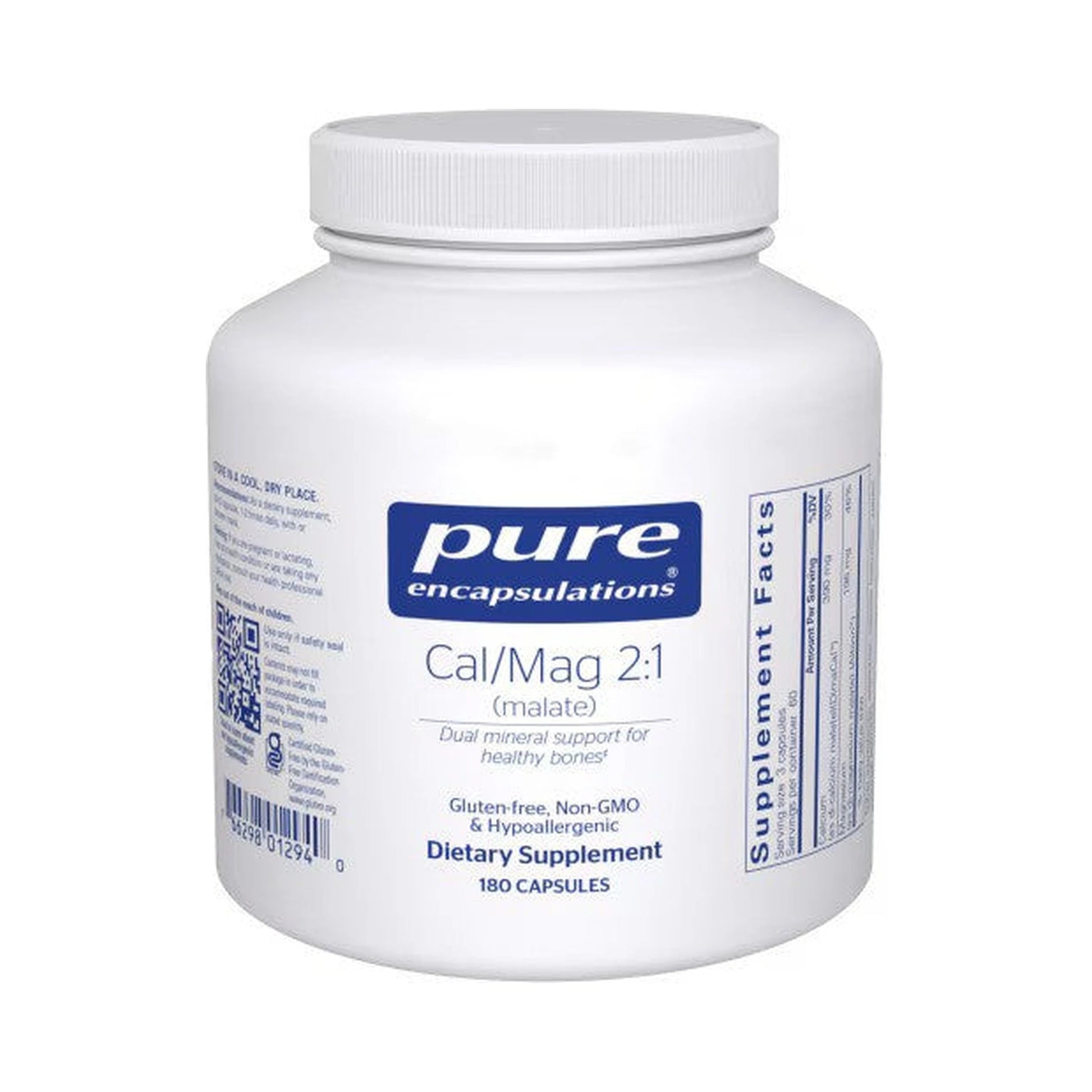 Pure Encapsulations Calcium Magnesium (malate) 2:1 180 Capsules