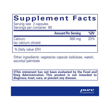 Pure Encapsulations Calcium (citrate) 180 Capsules
