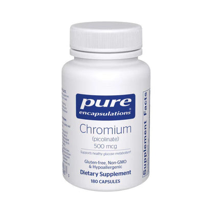 Pure Encapsulations Chromium (picolinate) 500mcg 180 Capsules