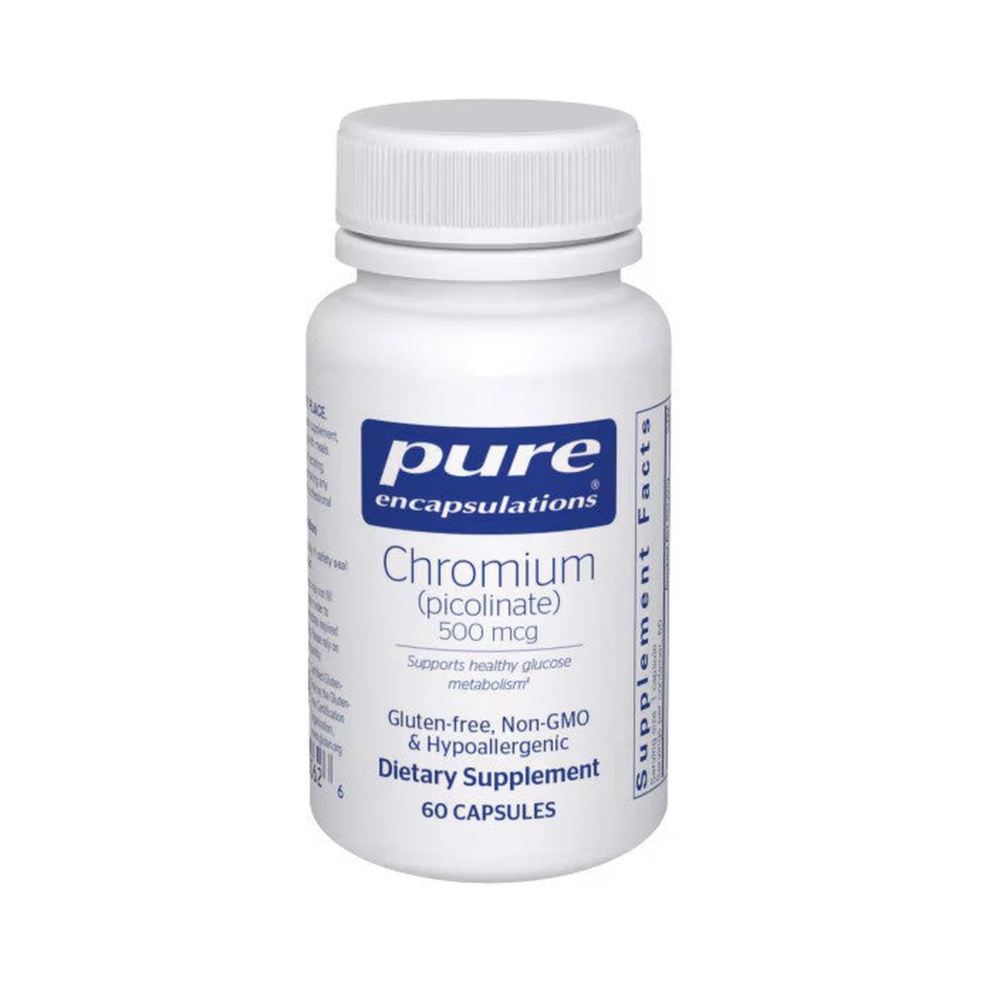 Pure Encapsulations Chromium (picolinate) 500mcg 60 Capsules