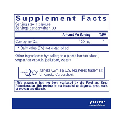 Pure Encapsulations CoQ10 120mg 30 Capsules