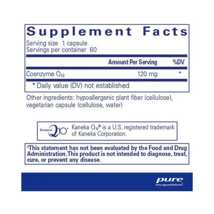 Pure Encapsulations CoQ10 120mg 60 Capsules