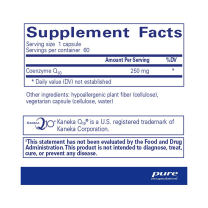 Pure Encapsulations CoQ10 250mg 60 Capsules