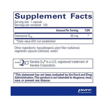 Pure Encapsulations CoQ10 30mg 120 Capsules