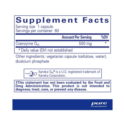 Pure Encapsulations CoQ10 500mg 60 Capsules