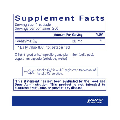 Pure Encapsulations CoQ10 60mg 250 Capsules