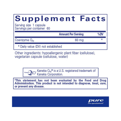 Pure Encapsulations CoQ10 60mg 60 Capsules