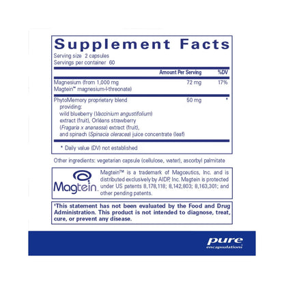 Pure Encapsulations CogniMag 120 Capsules