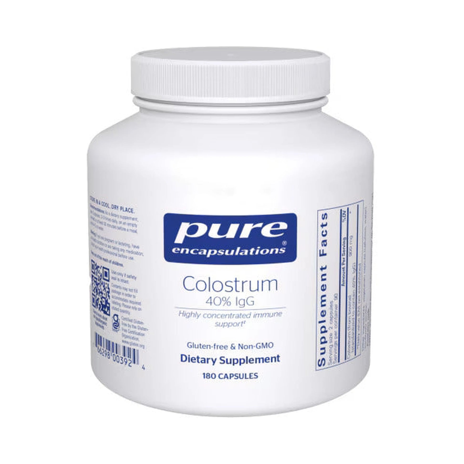 Pure Encapsulations Colostrum 40% IgG 180 Capsules
