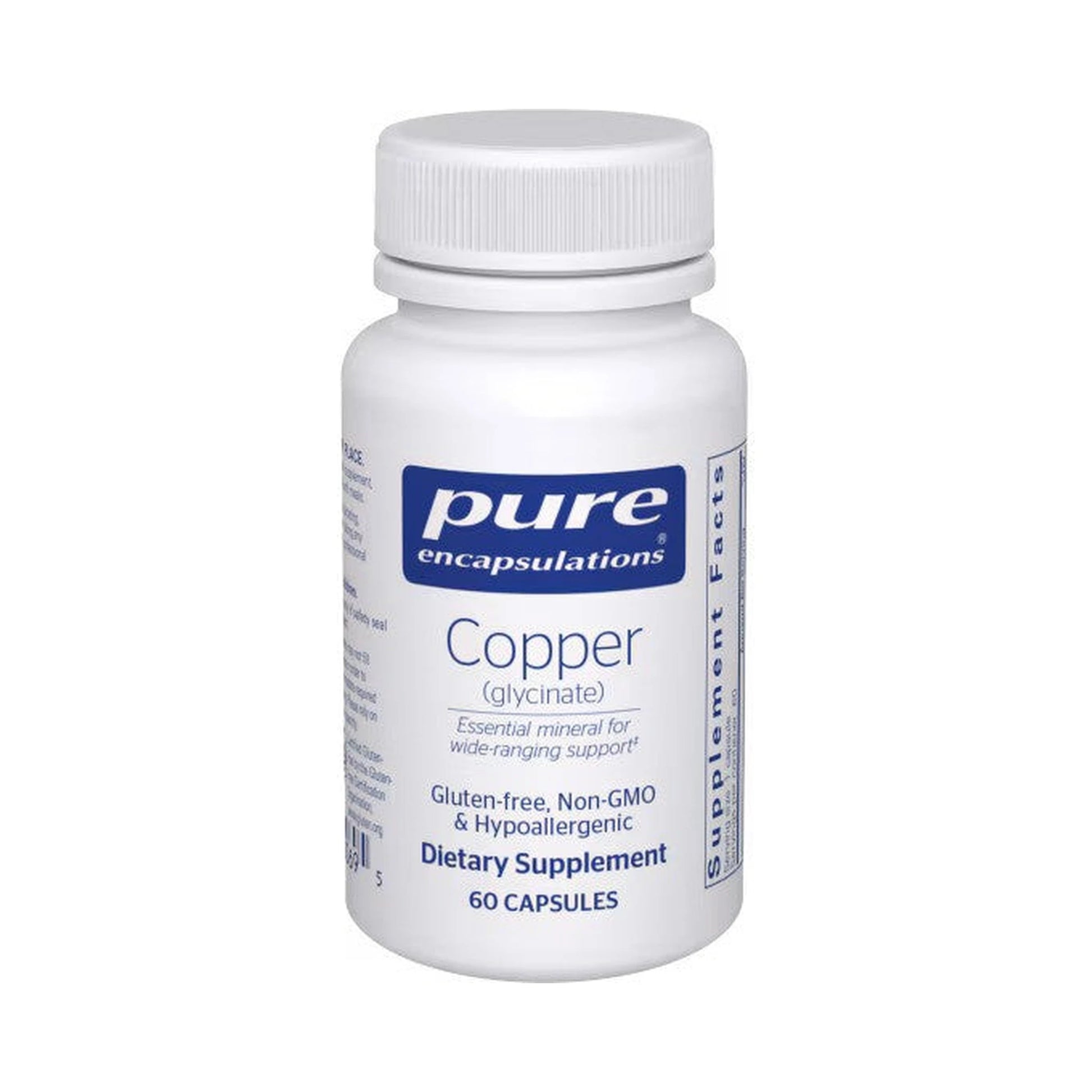 Pure Encapsulations Copper (glycinate) 60 Capsules