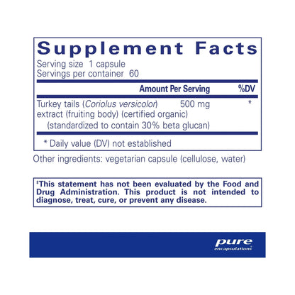 Pure Encapsulations Coriolus extract 60 Capsules