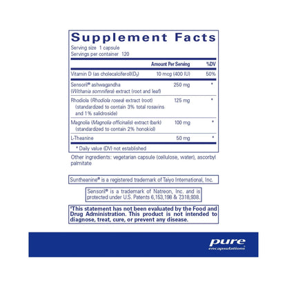Pure Encapsulations Cortisol Calm 120 Capsules