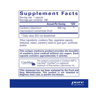 Pure Encapsulations Cranberry NS 180 Capsules