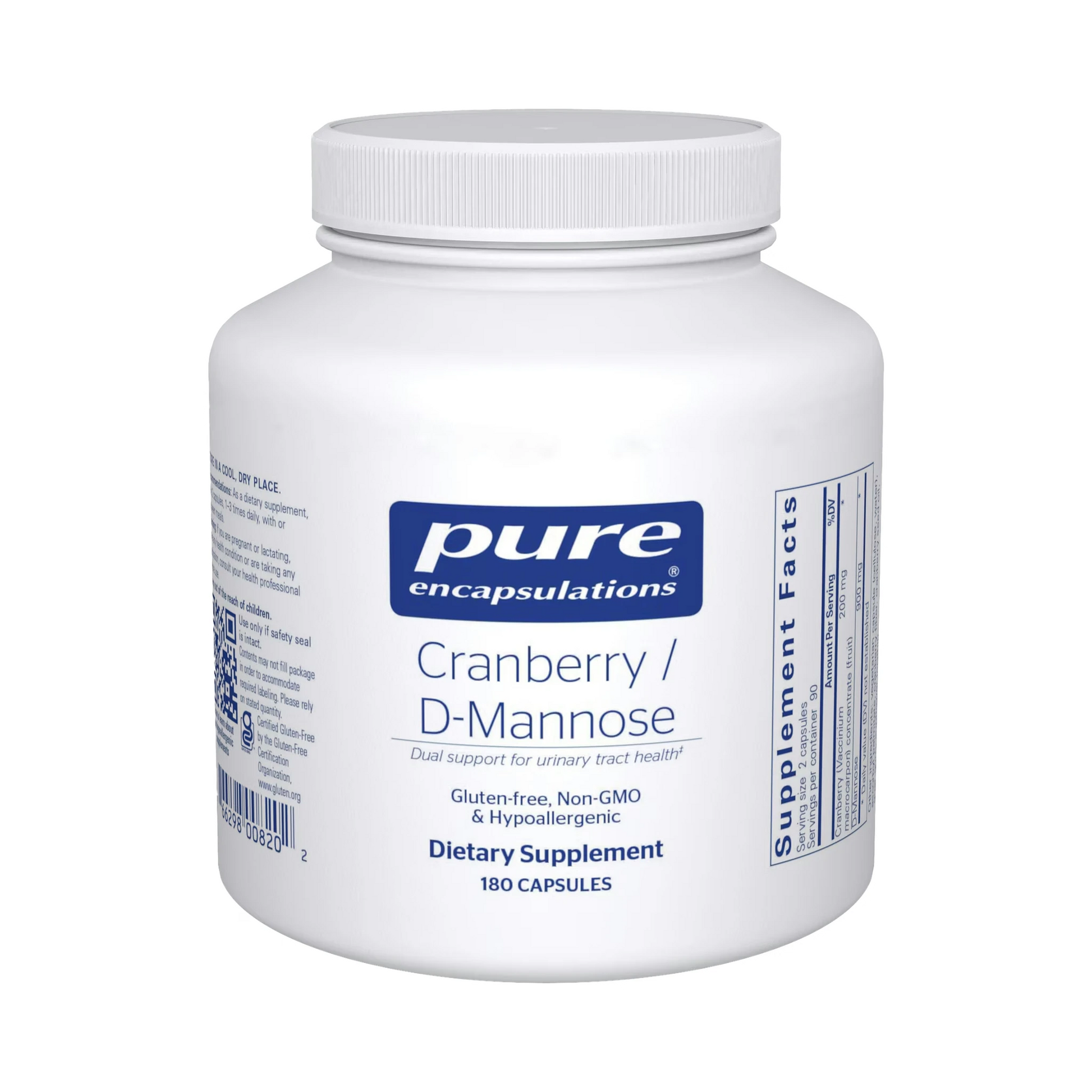 Pure Encapsulations Cranberry/D-Mannose 180 Capsules