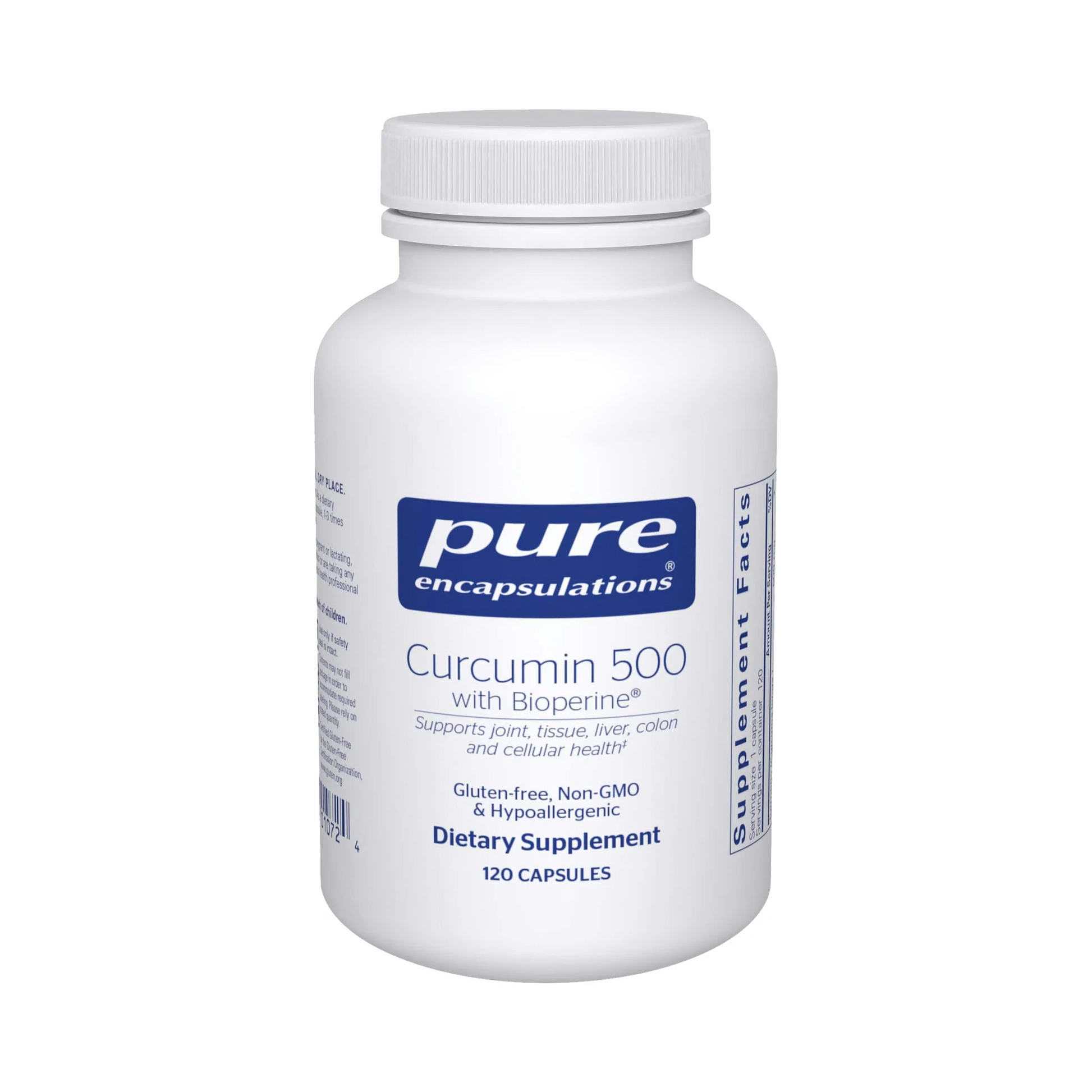 Pure Encapsulations Curcumin 500 with Bioperine 120 Capsules