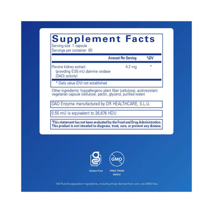 Pure Encapsulations DAO Enzyme 60 Capsules