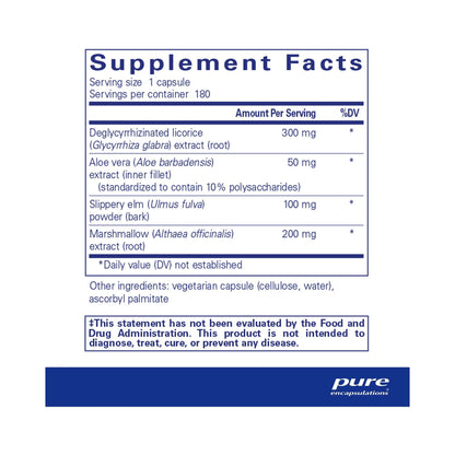 Pure Encapsulations DGL Plus 180 Capsules