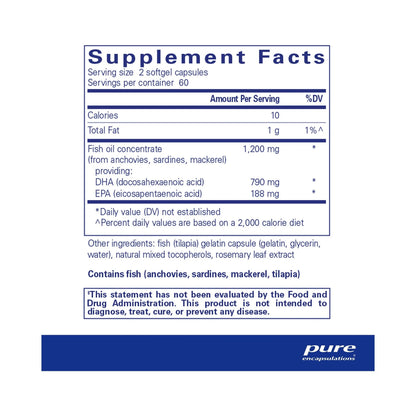 Pure Encapsulations DHA Ultimate 120 Capsules