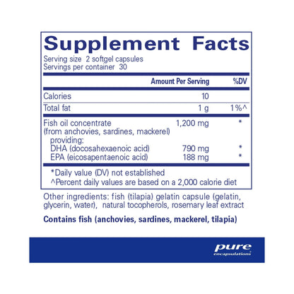 Pure Encapsulations DHA Ultimate 60 Capsules