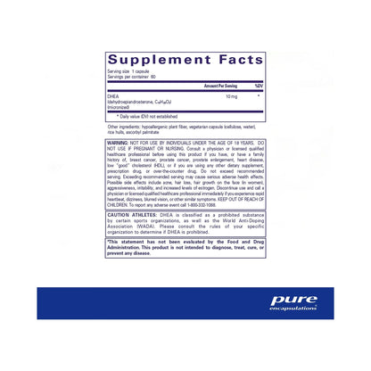 Pure Encapsulations DHEA 10mg 60 Capsules