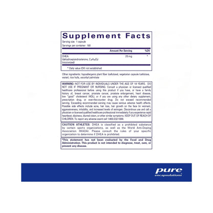Pure Encapsulations DHEA 25mg 180 Capsules