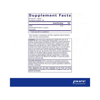 Pure Encapsulations DHEA 5mg 180 Capsules